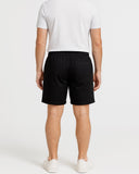 Mens Black Cargo Shorts Elastic Waist