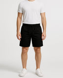 Mens Black Cargo Shorts Elastic Waist