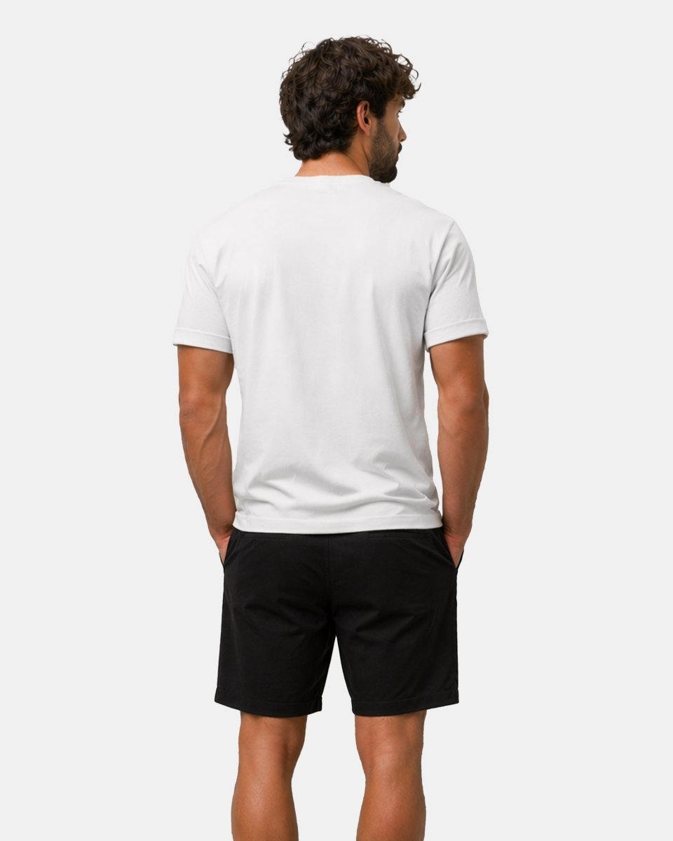 Mens Black Shorts Elastic Waist