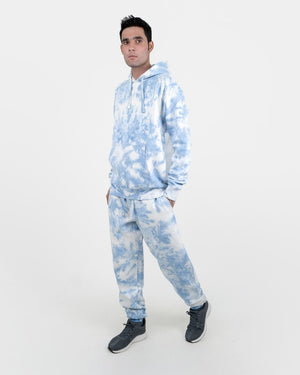 Men's Blue Fleece Tie - Dye Trouser