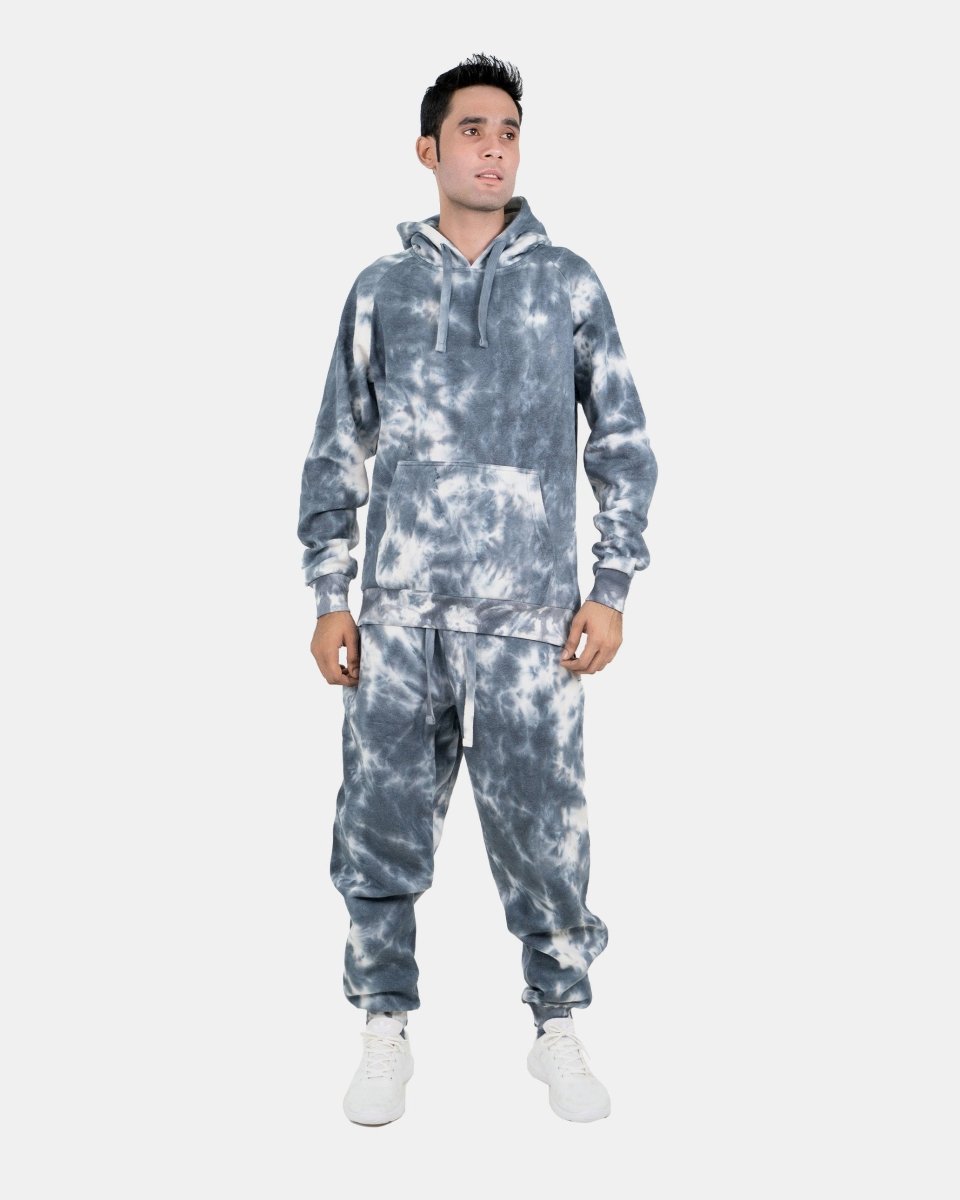 Men's Charcoal Fleece Tie - Dye Hoodie