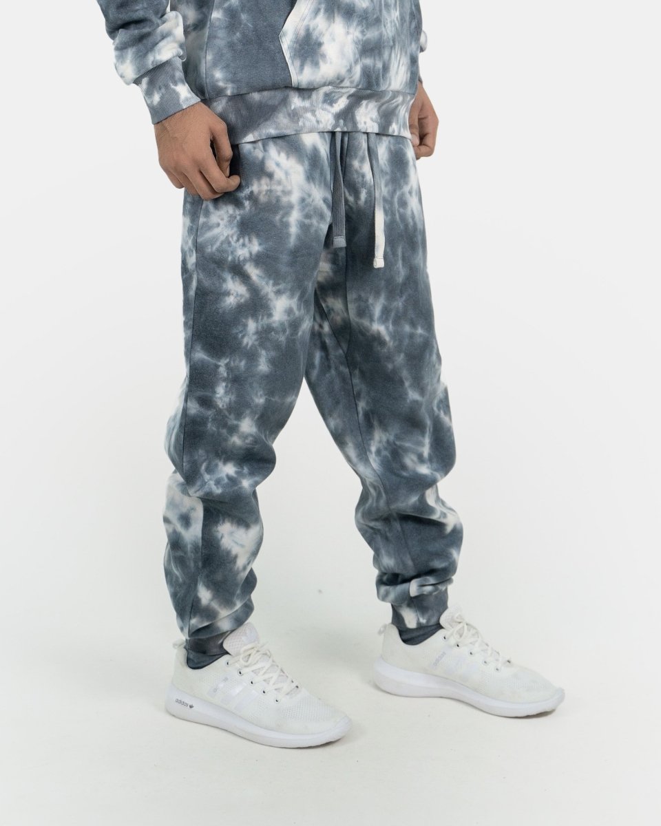 Men's Charcoal Fleece Tie - Dye Tracksuit