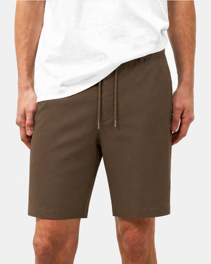 Mens Khaki Shorts Elastic Waist