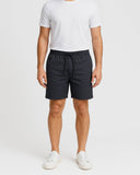 Mens Navy Cargo Shorts Elastic Waist