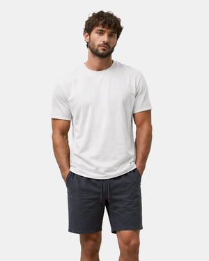 Mens Navy Shorts Elastic Waist