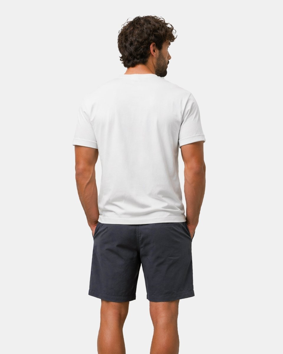 Mens Navy Shorts Elastic Waist
