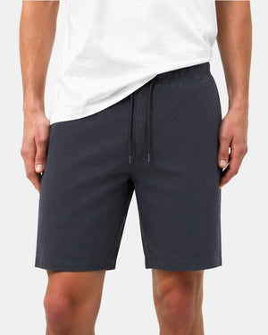 Mens Navy Shorts Elastic Waist