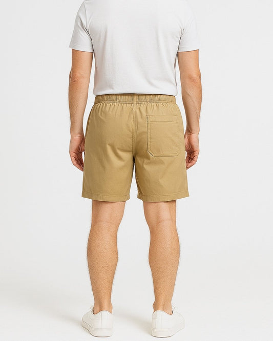 Mens Stone Cargo Shorts Elastic Waist