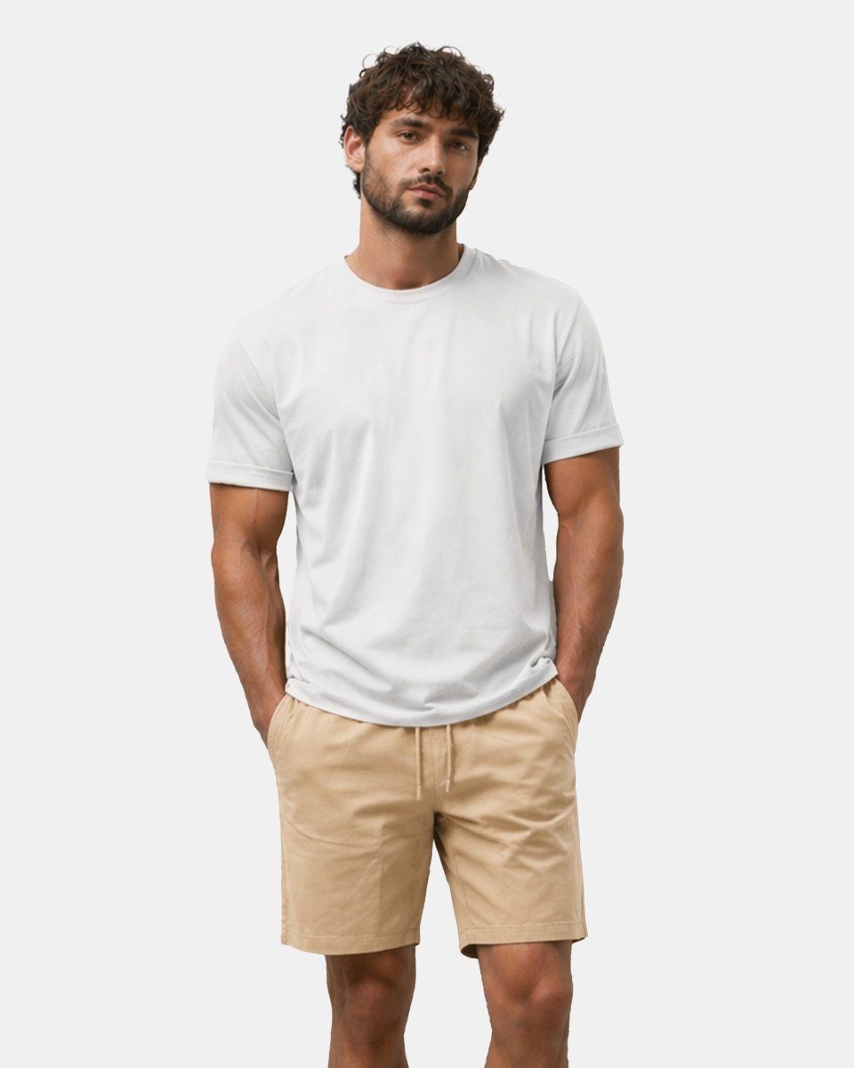 Mens Stone Shorts Elastic Waist