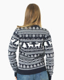 Merry Christmas Navy Festive Womens Jumper