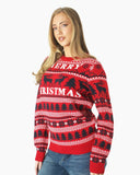 Merry Christmas Red Festive Womens Jumper