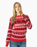 Merry Christmas Red Festive Womens Jumper
