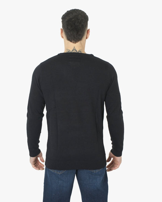 Merry Xmas Reindeer Black Festive Jumper