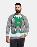 Mid - Grey Mens Novelty Knitted Jumpers