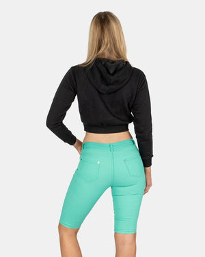 Mint Chino Capri Bengaline Shorts