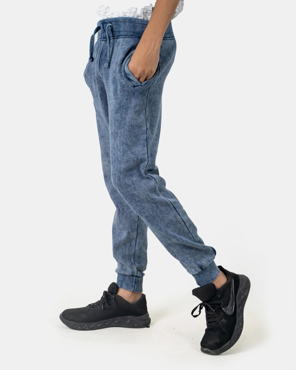 Navy Kids Bleach - Effect Sweatpants