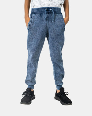 Navy Kids Bleach - Effect Sweatpants
