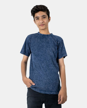 Navy Kids Bleach - Effect T-Shirt