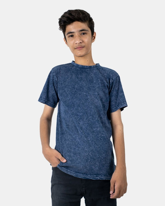 Navy Kids Bleach - Effect T-Shirt