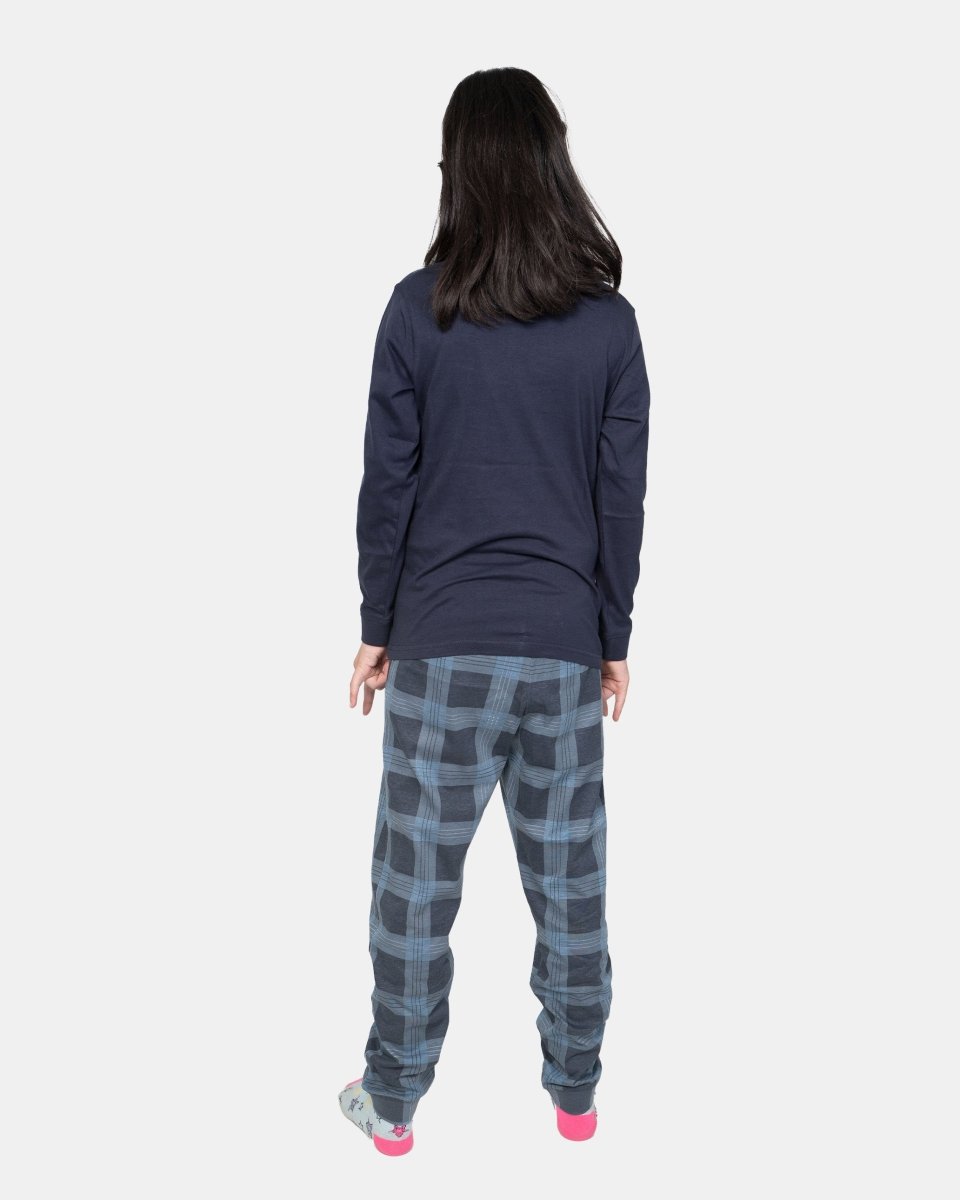 Navy Kids Nightwear Cotton Pajamas