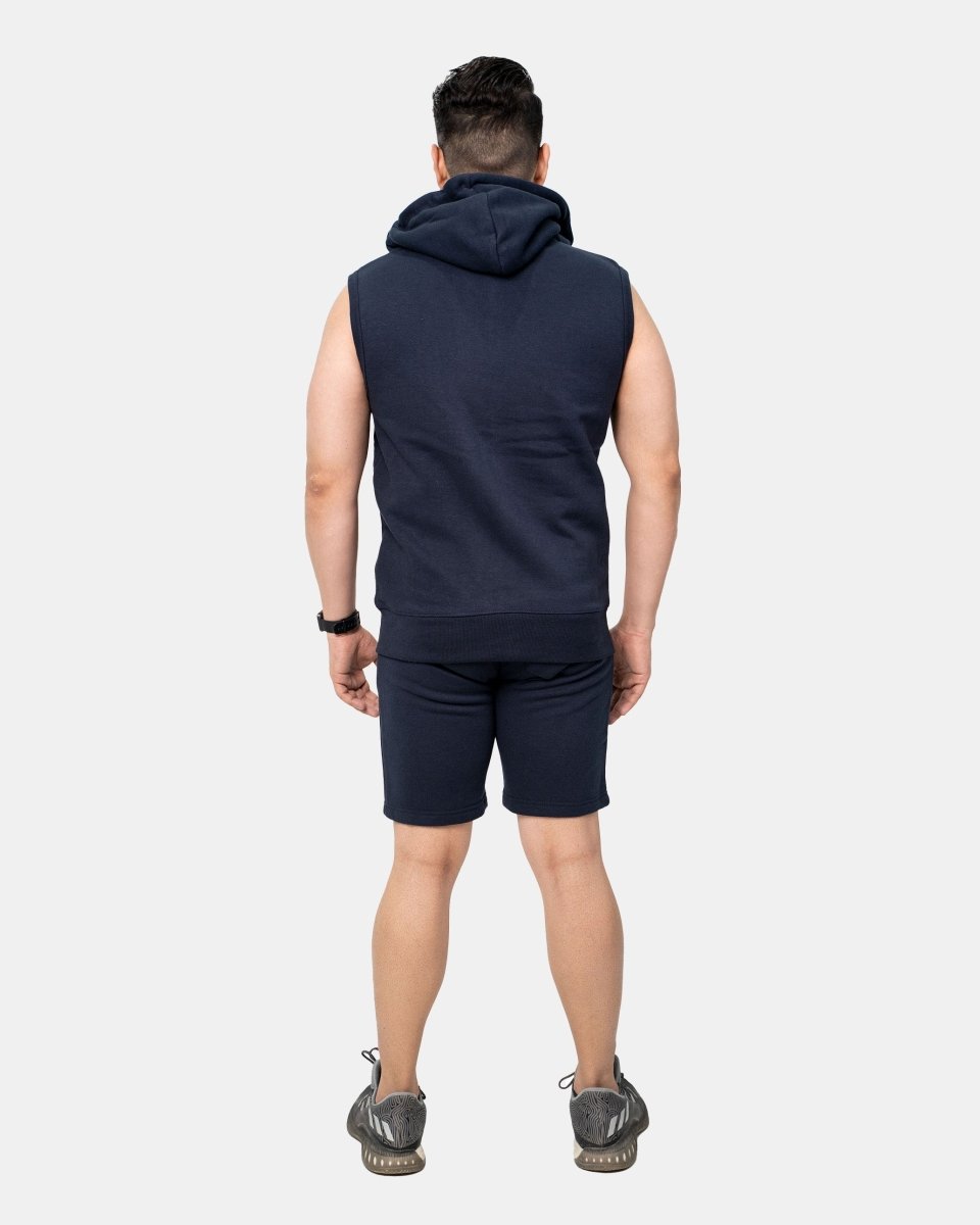 Navy Mens S - Less Short Tracksuit Set