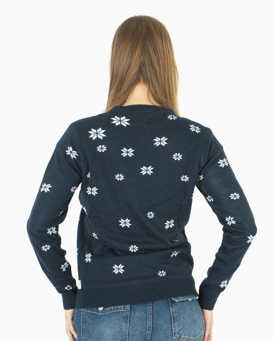 Navy Pub Novelty Womens Xmas Jumper