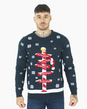 Navy Pub Novelty Xmas Jumper