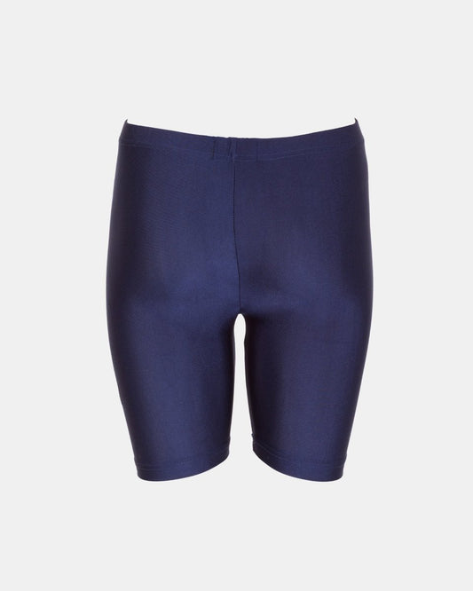 Navy Shiny Nylon Lycra Shorts: