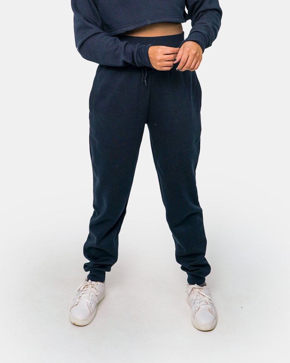 Navy Womens Crop Top Tracksuit