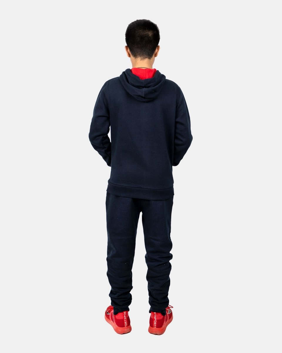 Navy/Red Contrast Fleece Tracksuit