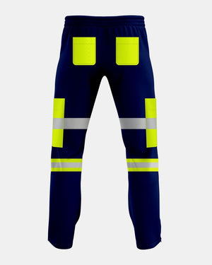 Hi-Vis Workwear Trouser | Neon Green & Navy with Reflective Tape – NOROZE