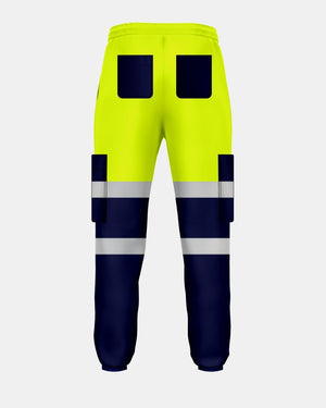 Hi-Vis Workwear Trouser | Neon Green & Navy with Reflective Tape – NOROZE