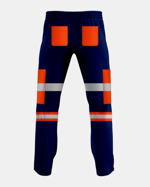 Hi-Vis Workwear Trouser | Neon Orange & Navy with Reflective Tape – NOROZE