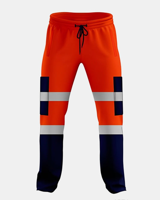 Neon Orange/Navy Hi Vis Trousers - 3