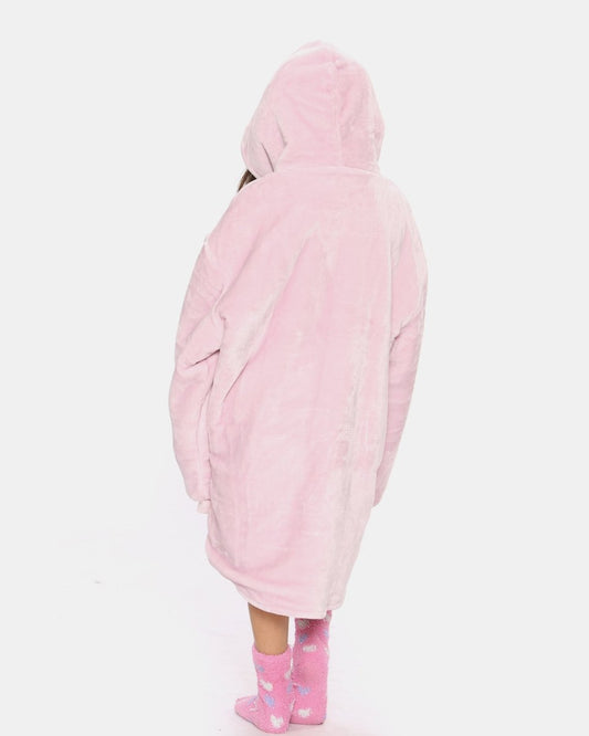 Pink Kids Sherpa Lining Hoodie