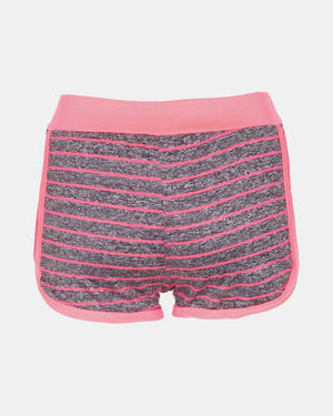 Pink Stripe Gym Fleck Summer Shorts