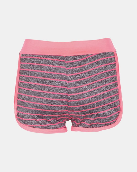 Pink Stripe Gym Fleck Summer Shorts
