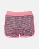 Pink Stripe Gym Fleck Summer Shorts