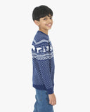 Polar Bear Navy Kids Christmas Jumper