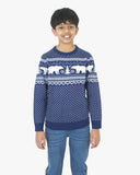 Polar Bear Navy Kids Christmas Jumper