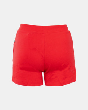 Red Casual Summer Plain Shorts