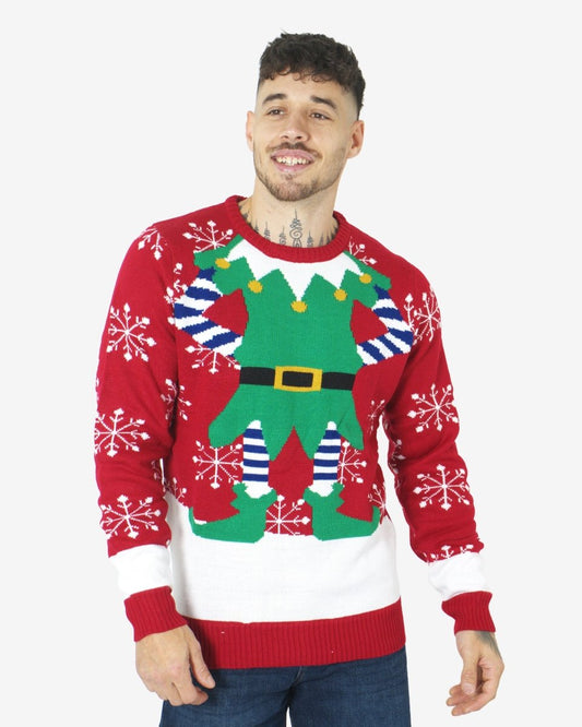 Red Knitted Long Sleeves Sweater