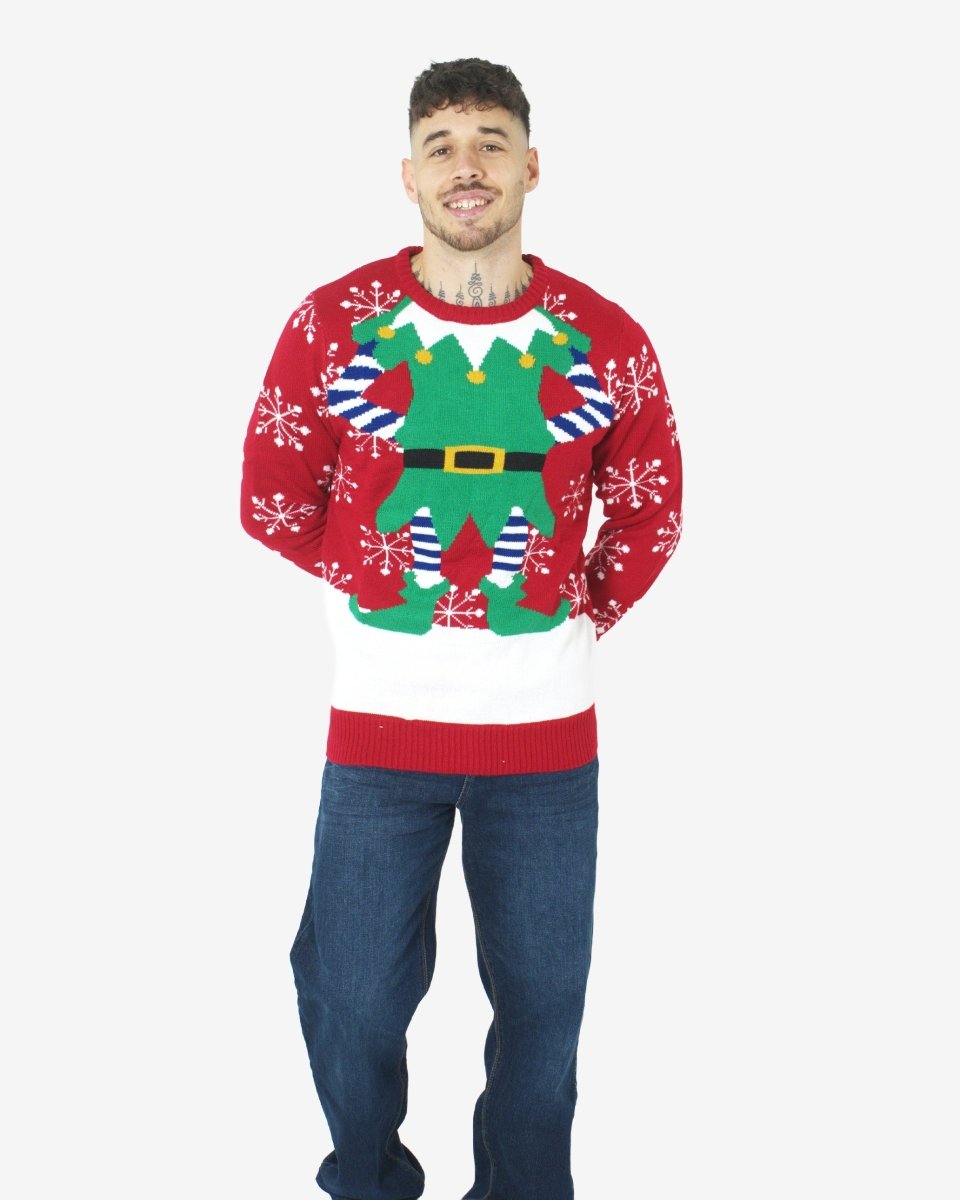 Red Knitted Long Sleeves Sweater