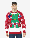 Red Knitted Long Sleeves Sweater