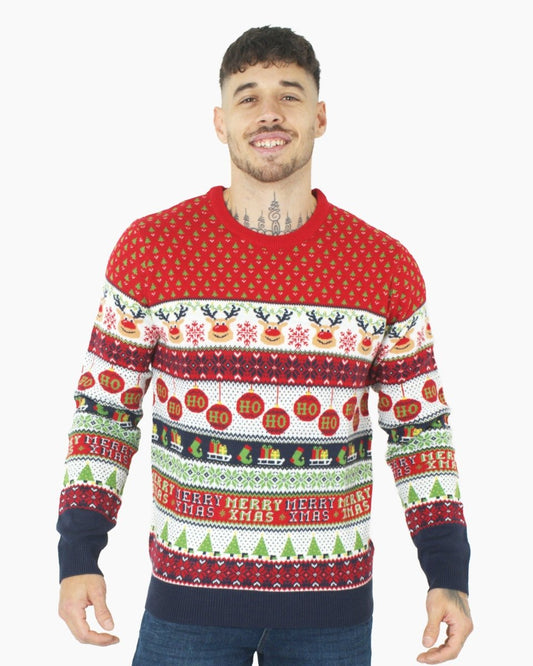 Reindeer Mens Novelty Knitted Jumpers
