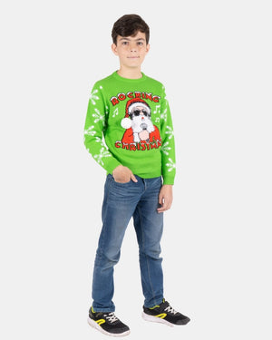 Rocking Green Kids Christmas Jumpers