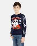 Rocking Navy Kids Christmas Jumpers