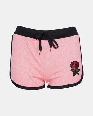 Rose Print - Pink Fleck Summer Kids Short