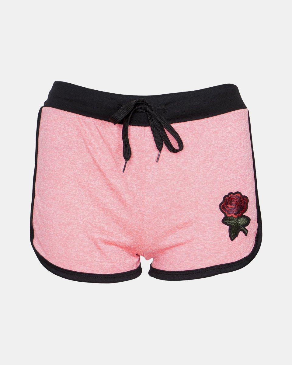 Rose Print - Pink Fleck Summer Kids Short