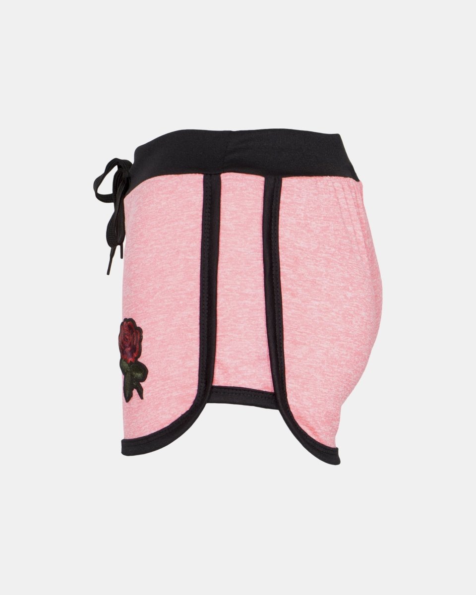 Rose Print - Pink Fleck Summer Kids Short